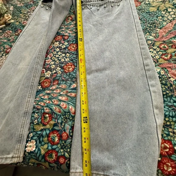 Angel Kiss jeans - embellished, Light Blue Embellished Women Jeans NWT - Picture 7 of 10